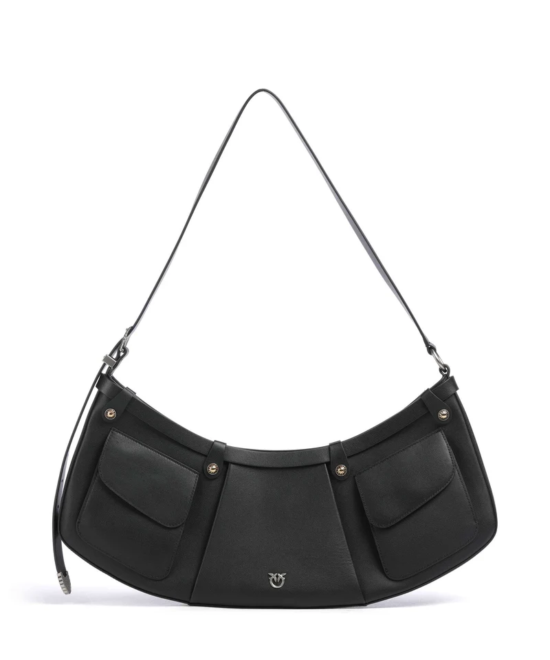 Pinko Pocket Schultertasche nero/old silver