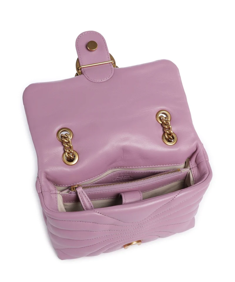 Pinko Love Puff Mini Schultertasche lilla/antique gold