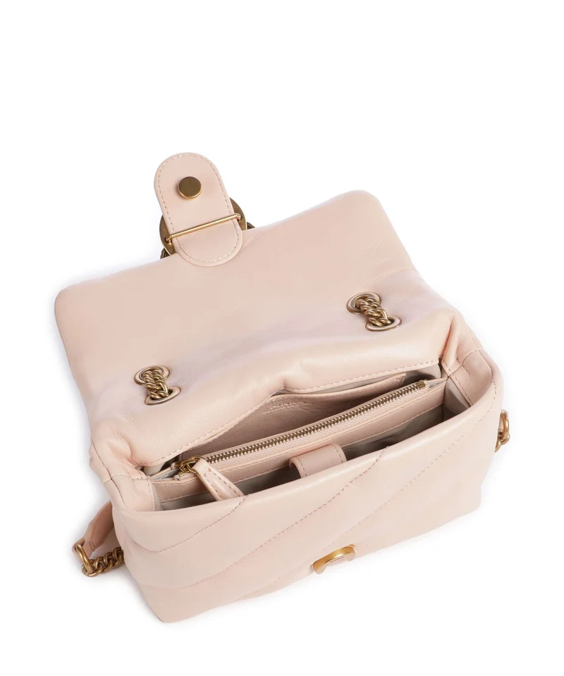 Pinko Love Puff Mini Schultertasche light pink/antique gold