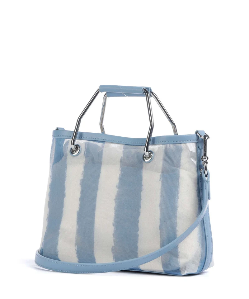 Karl Lagerfeld Ikon Small Handtasche blue bloom stripes