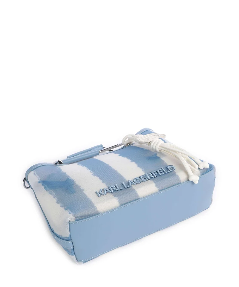 Karl Lagerfeld Ikon Small Handtasche blue bloom stripes