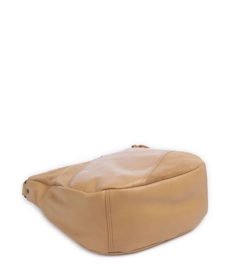 Spikes & Sparrow Suede Mix Natalia Beuteltasche camel