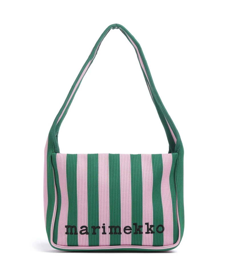 Marimekko Knitted Merirosvo Schultertasche pink/dark green