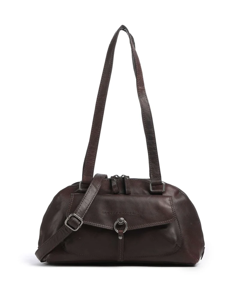 Spikes & Sparrow Bronco Thyrza Schultertasche dark brown