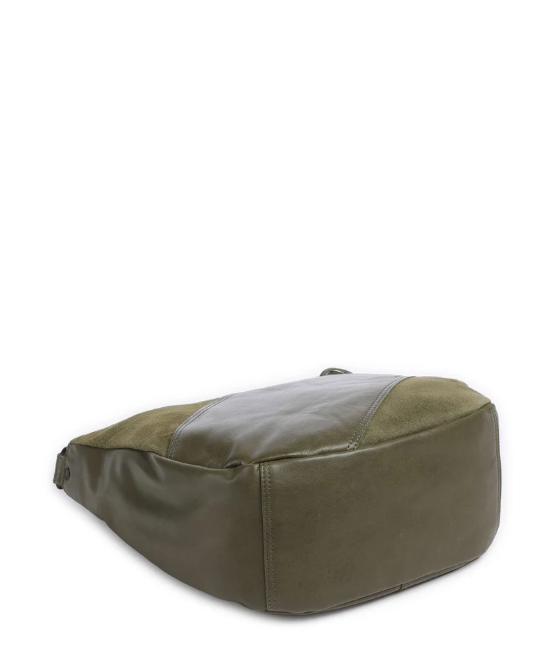 Spikes & Sparrow Suede Mix Natalia Beuteltasche green