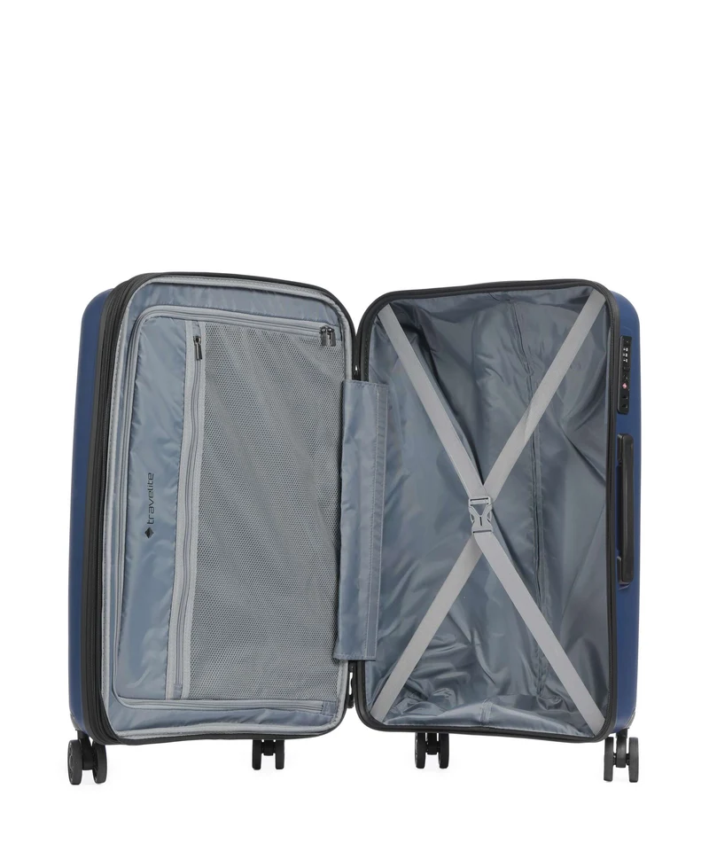Travelite Skymate 4-Rollen Trolley Set navy