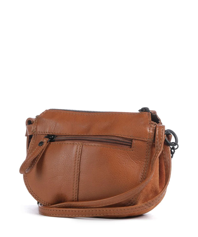 Spikes & Sparrow Suede Mix Delaine Umhängetasche brandy