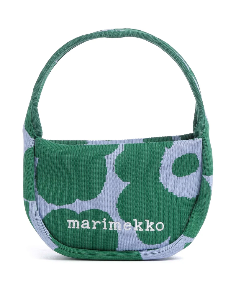 Marimekko Knitted Unikko Handtasche dark green/blue