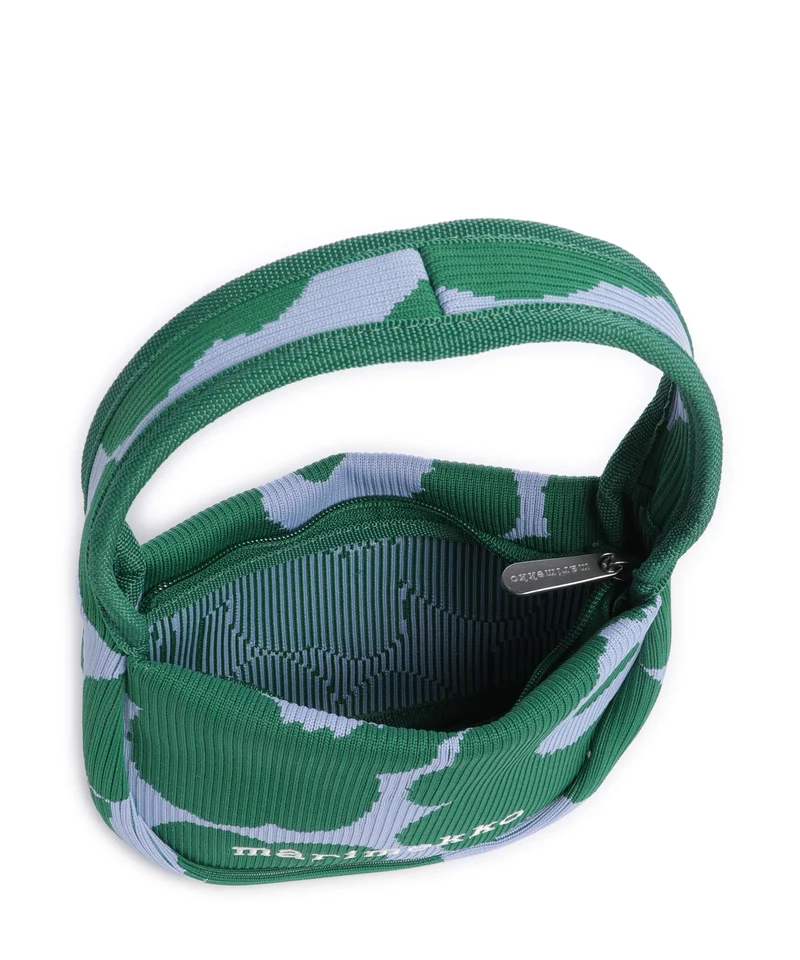 Marimekko Knitted Unikko Handtasche dark green/blue
