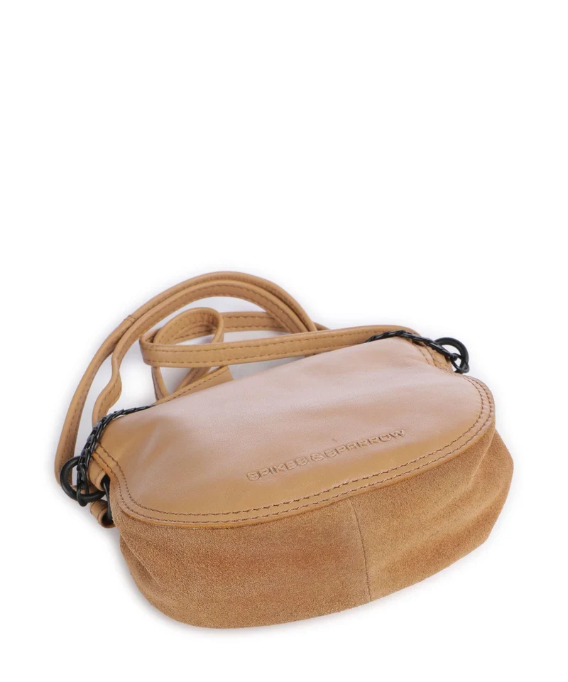Spikes & Sparrow Suede Mix Delaine Umhängetasche camel