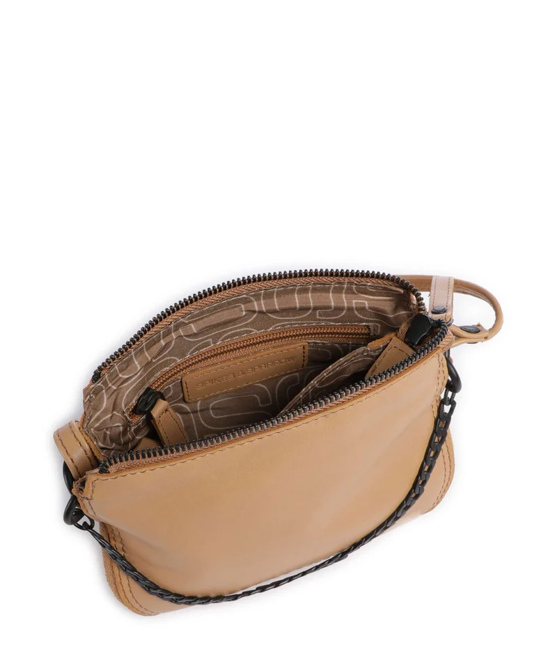 Spikes & Sparrow Suede Mix Delaine Umhängetasche camel