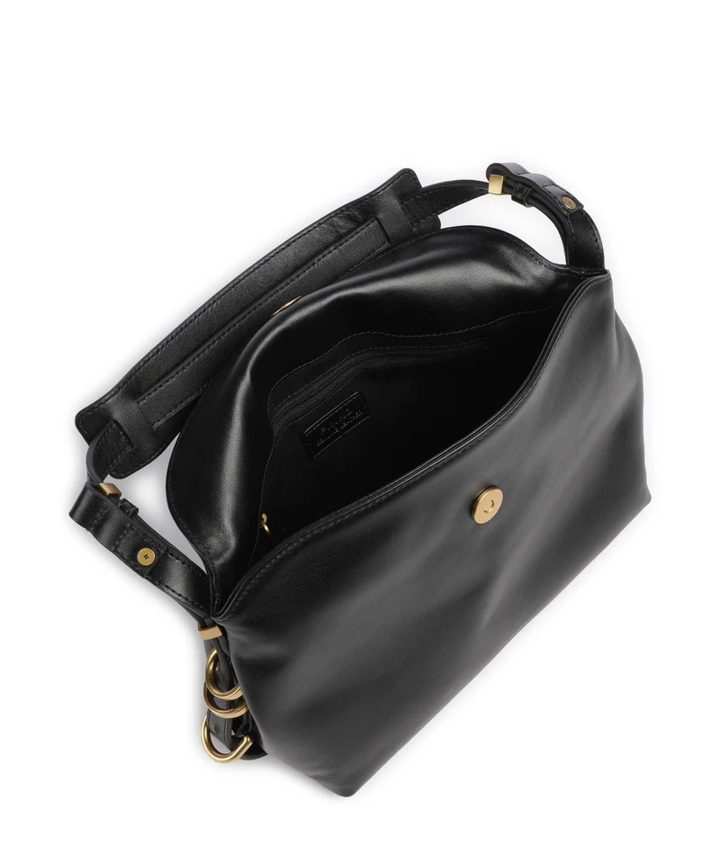 Pinko Saddle Horizontal Mini Schultertasche nero/antique gold