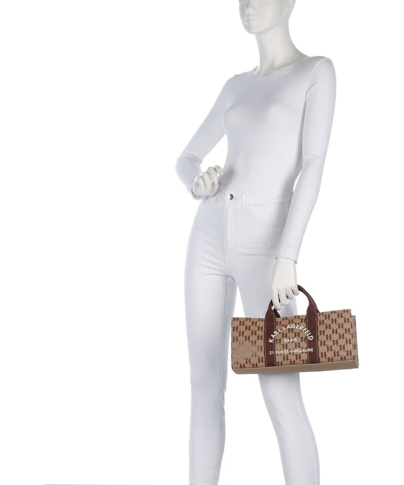 Karl Lagerfeld K/Rue St Guillaume Monogram Handtasche monogram nougat brown