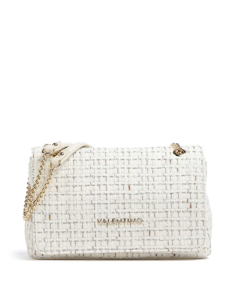 Valentino Bags Tweed Schultertasche off white/multicolour