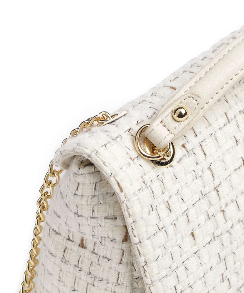 Valentino Bags Tweed Schultertasche off white/multicolour