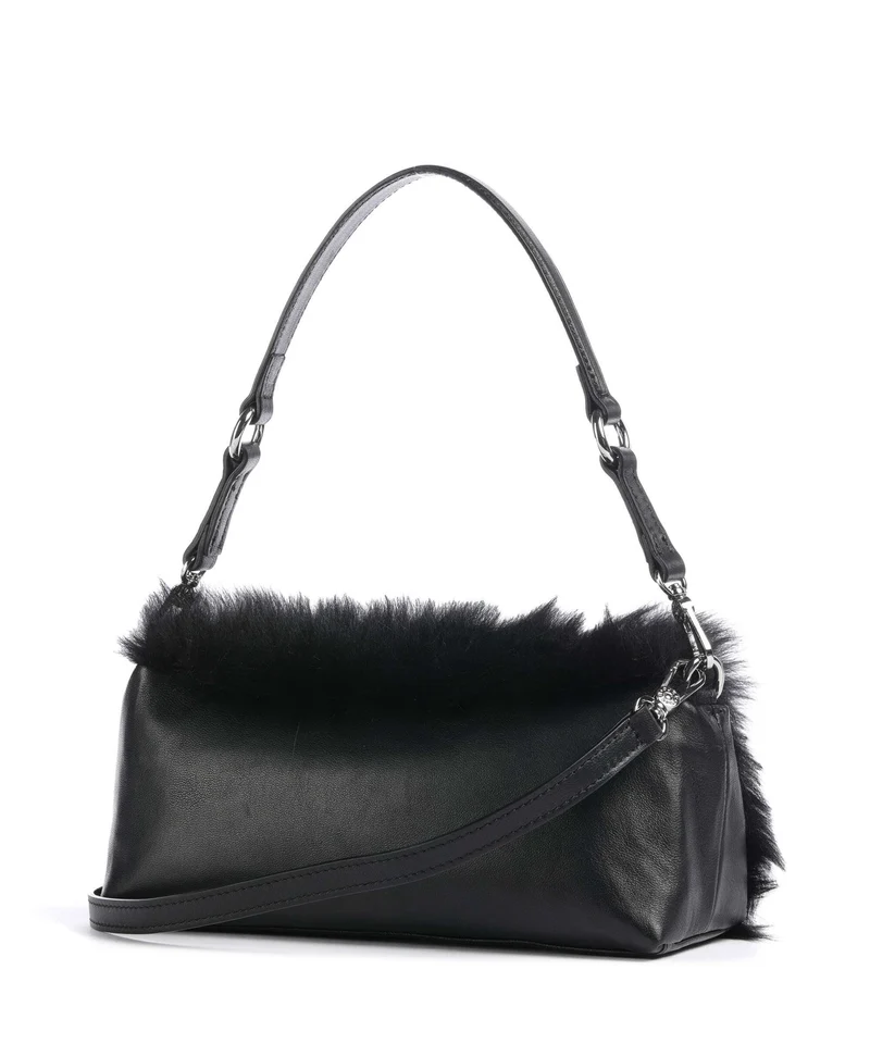 Abro Shearling Mila Schultertasche black/nickel