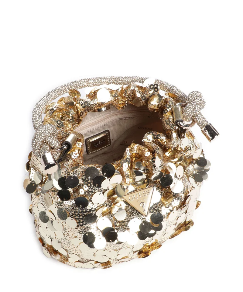 Guess Holiday Bucket Handtasche gold