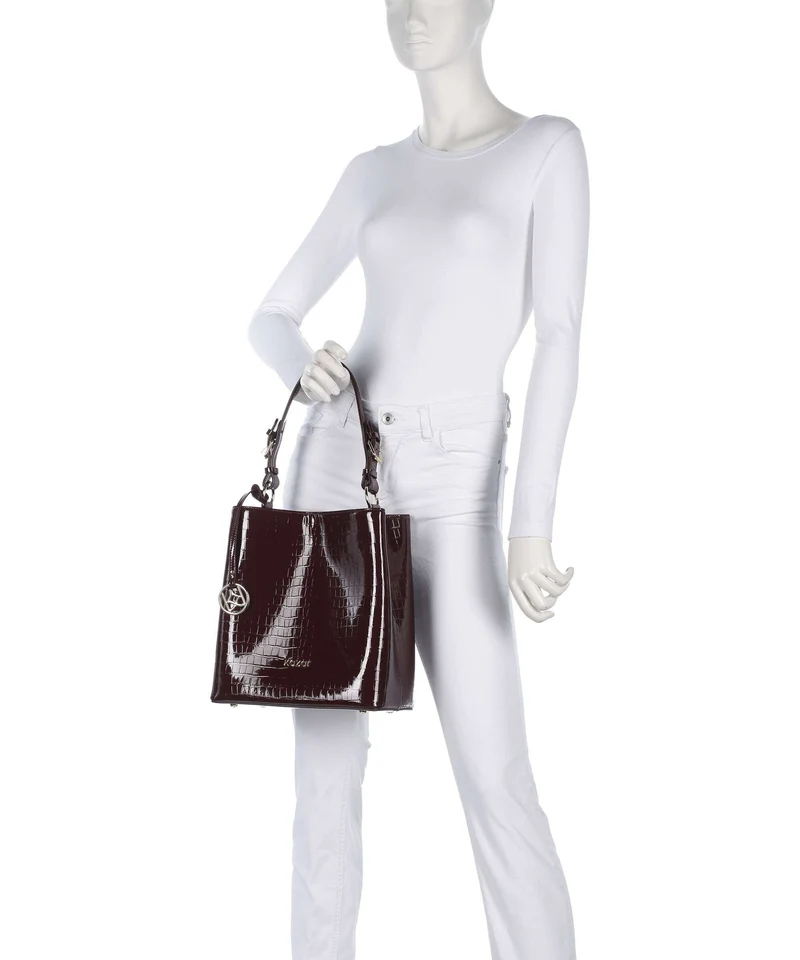 Kazar Victoria Bucket Handtasche maroon