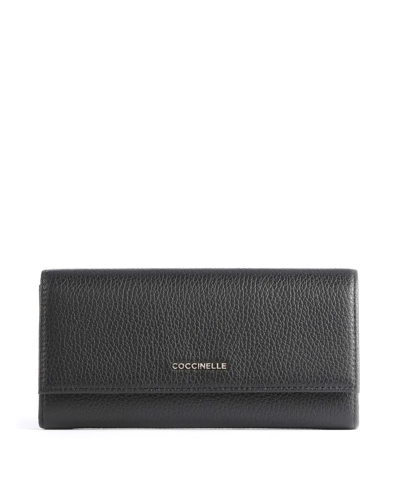 Coccinelle Metallic Soft Geldbörse noir