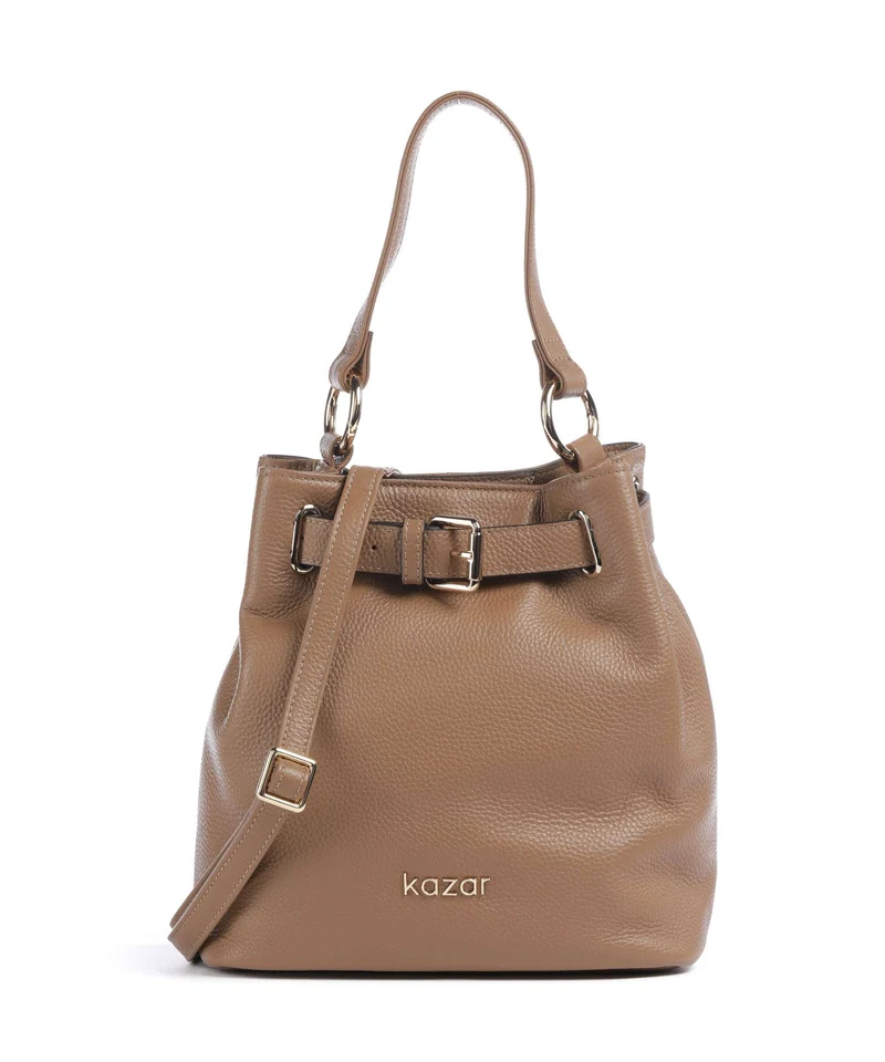 Kazar Salve Bucket Handtasche light brown