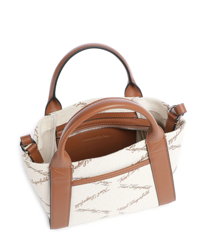Karl Lagerfeld K/Ville Small Handtasche natural canvas/tan