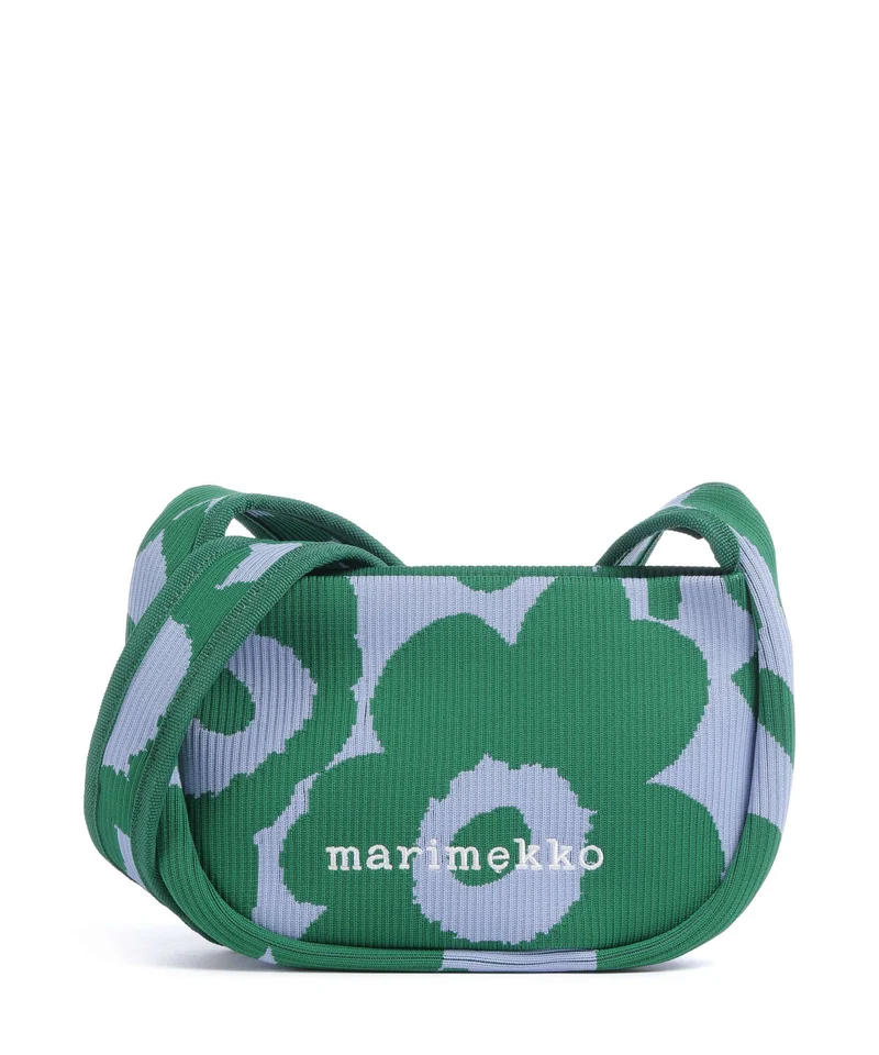 Marimekko Knitted Unikko Schultertasche dark green/blue