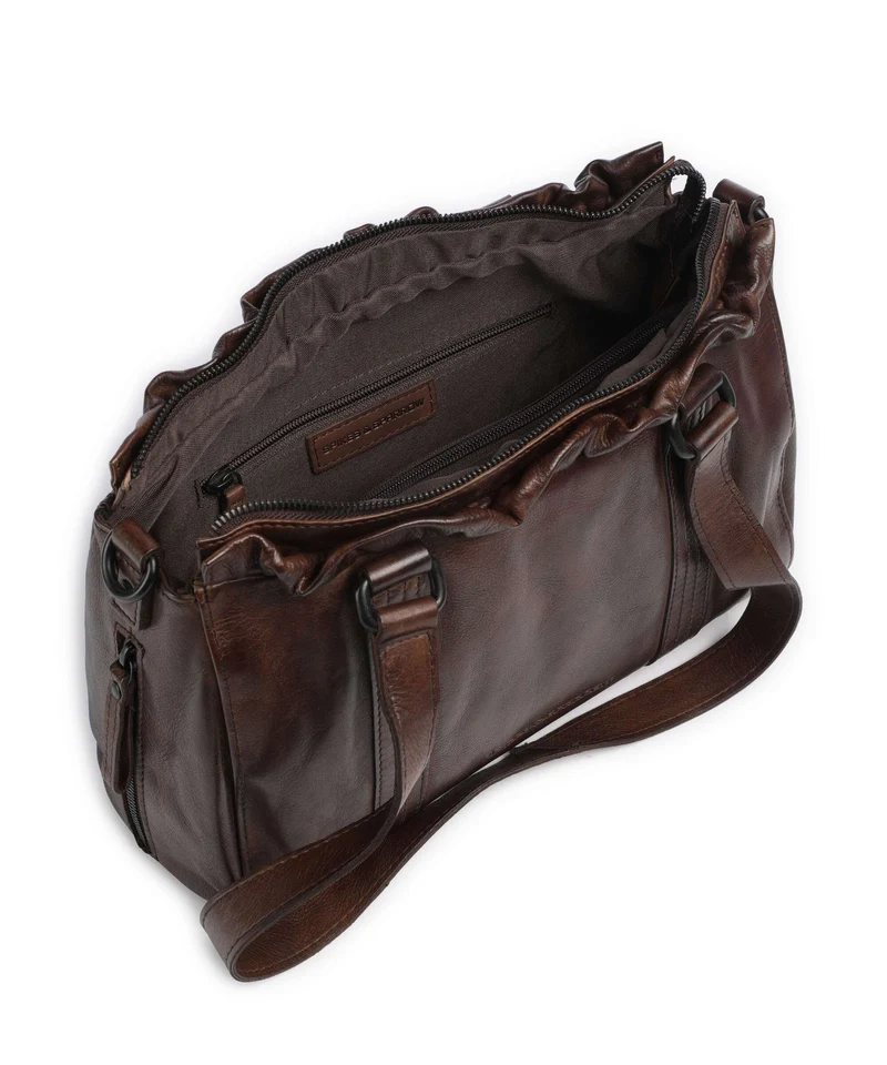Spikes & Sparrow Apache Janetta Schultertasche dark brown