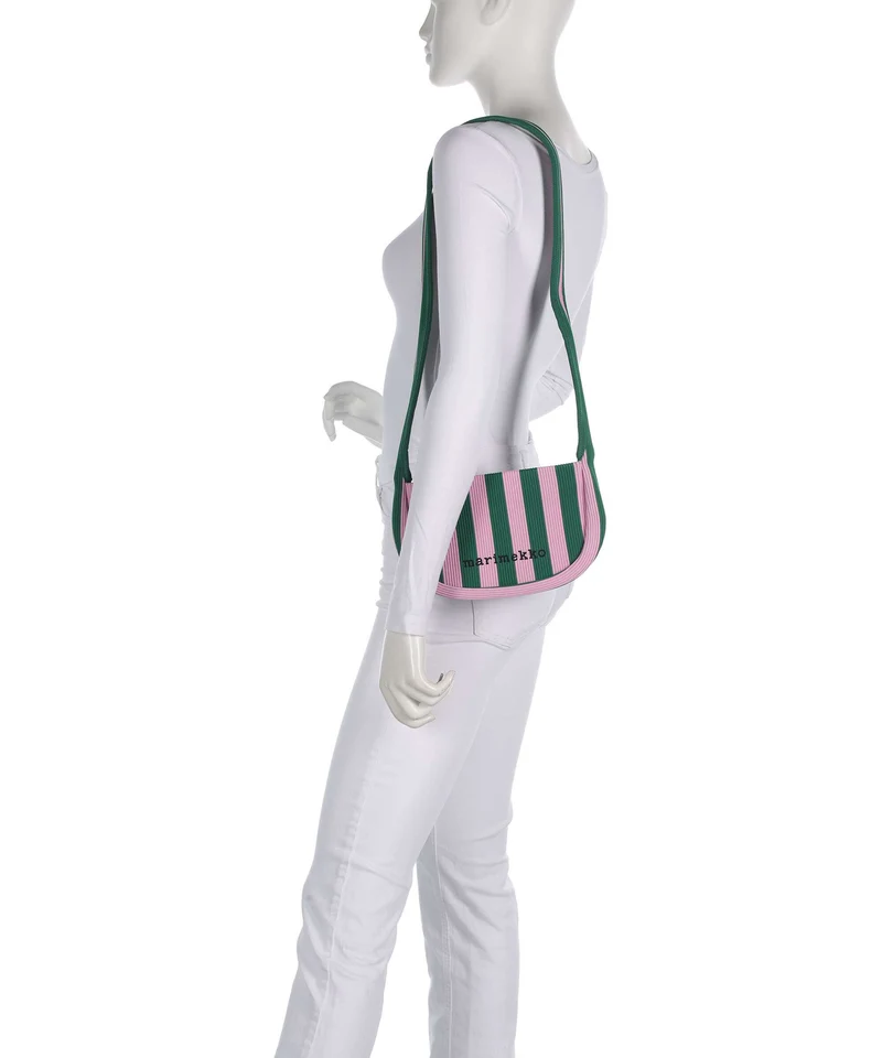Marimekko Knitted Merirosvo Schultertasche pink/dark green