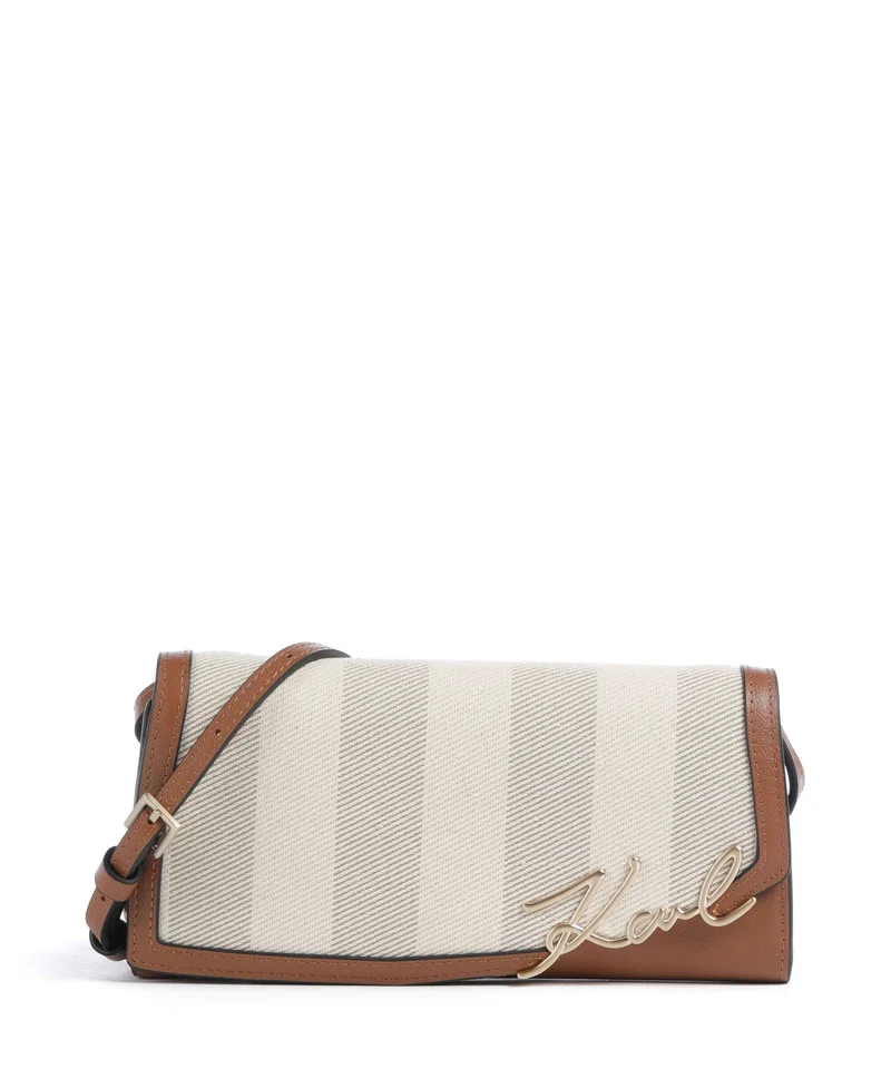 Karl Lagerfeld K/Signature Mini Umhängetasche natural canvas/tan