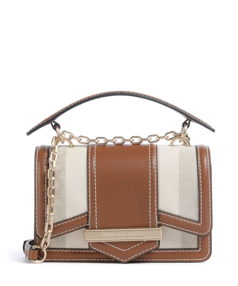 Karl Lagerfeld K/Nova Small Umhängetasche natural canvas/tan