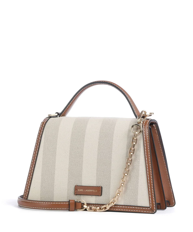 Karl Lagerfeld K/Signature 2.0 Medium Handtasche natural canvas/tan