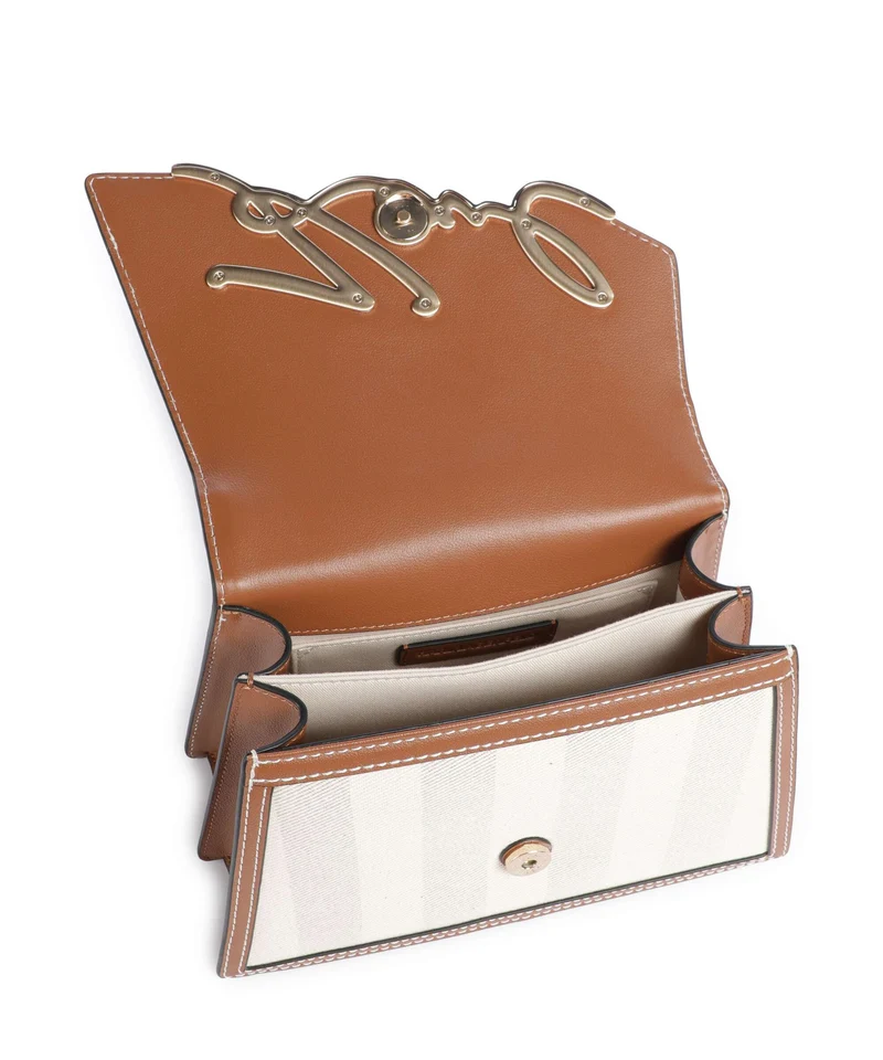 Karl Lagerfeld K/Signature 2.0 Medium Handtasche natural canvas/tan