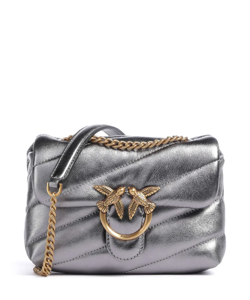 Pinko Love Puff Baby Schultertasche antracite/antique gold
