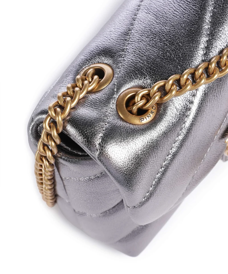 Pinko Love Puff Baby Schultertasche antracite/antique gold
