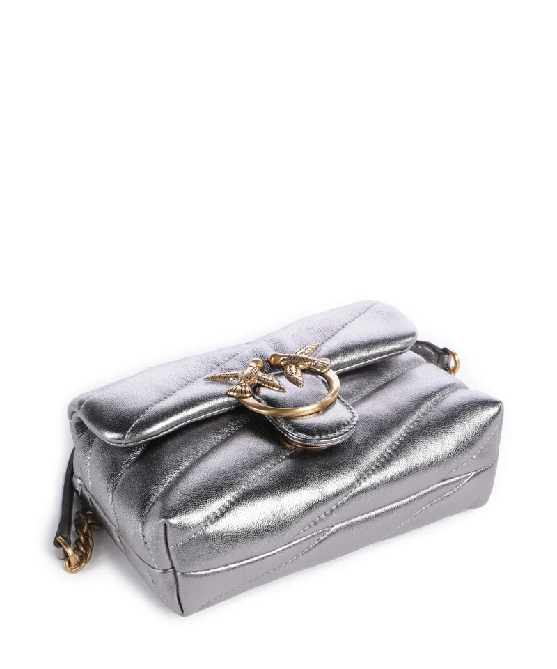 Pinko Love Puff Baby Schultertasche antracite/antique gold
