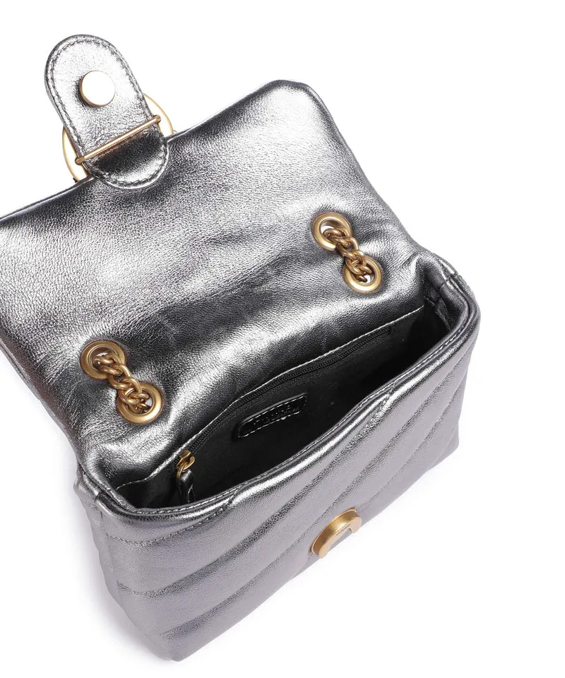 Pinko Love Puff Baby Schultertasche antracite/antique gold