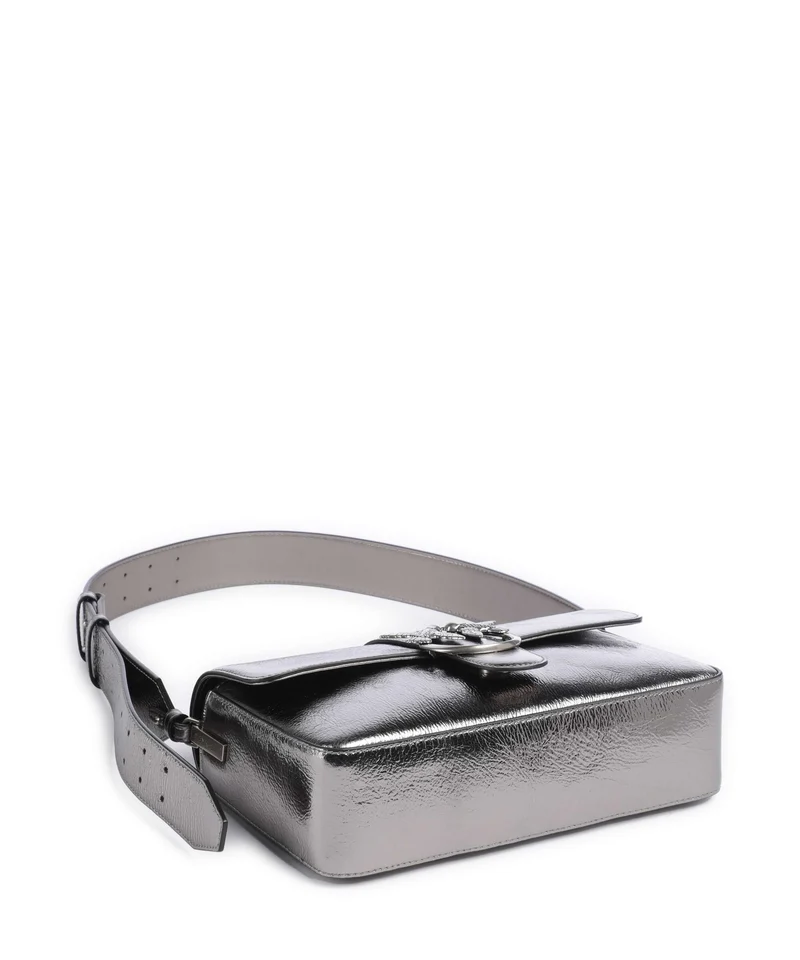 Pinko Love One Classic Slouchy Schultertasche antracite/old silver