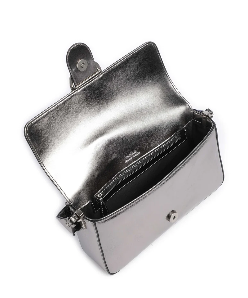 Pinko Love One Classic Slouchy Schultertasche antracite/old silver