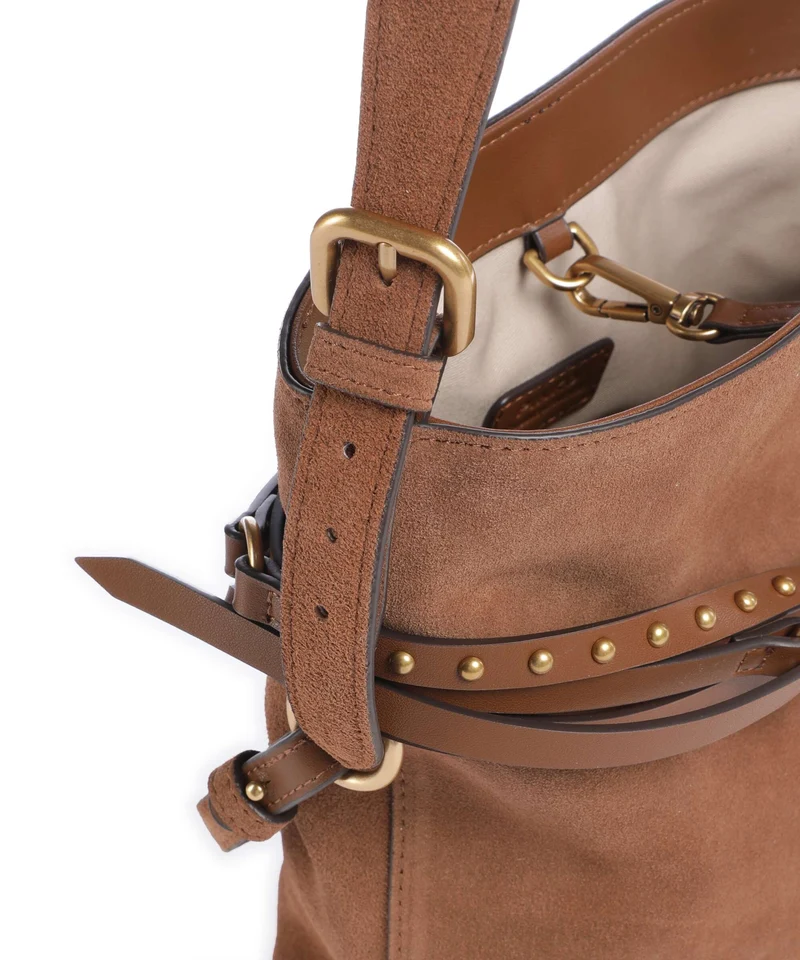 Pinko Belt Mini Bucket Handtasche marrone/leone/antique gold