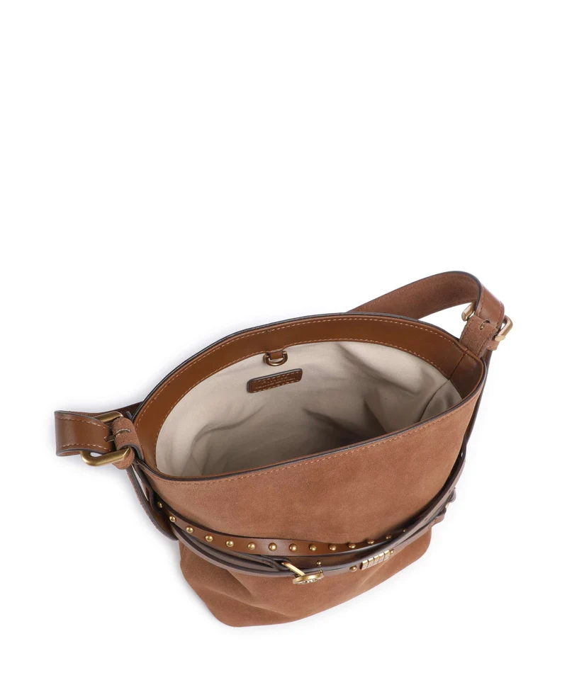 Pinko Belt Mini Bucket Handtasche marrone/leone/antique gold