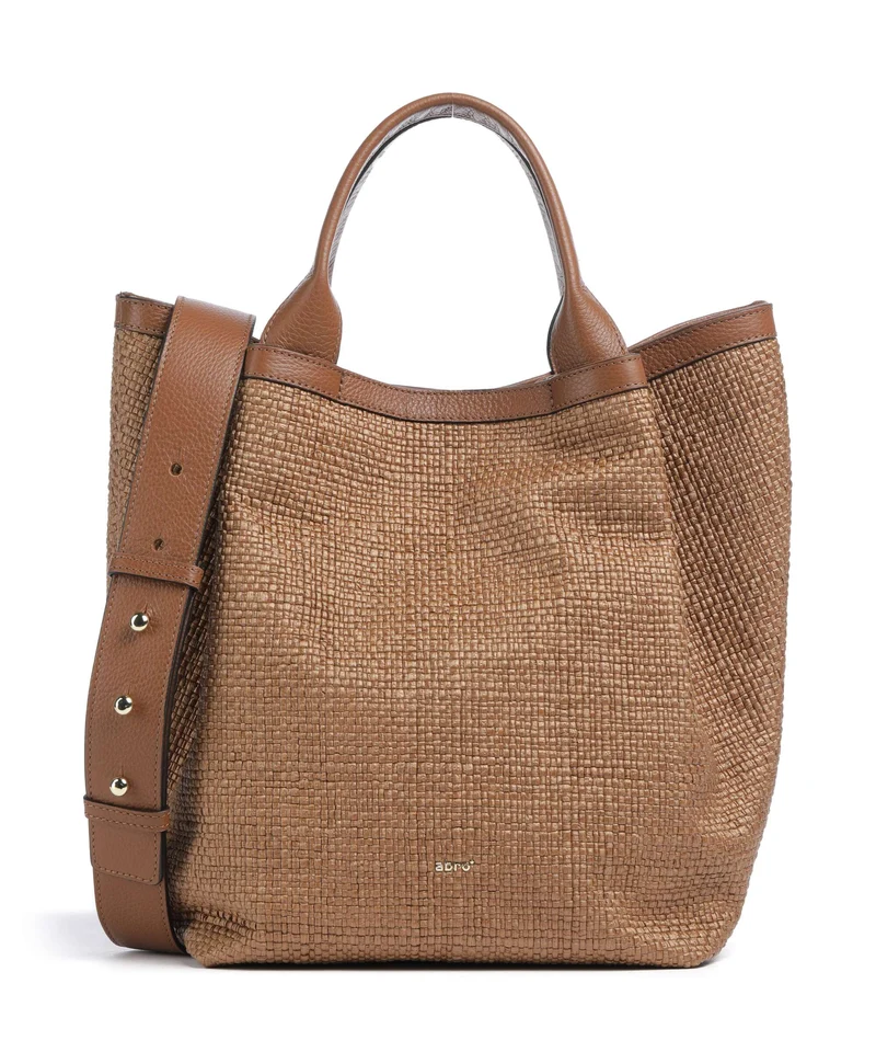 Abro Raffia Intreccio Essential Medium Handtasche caramel/cognac