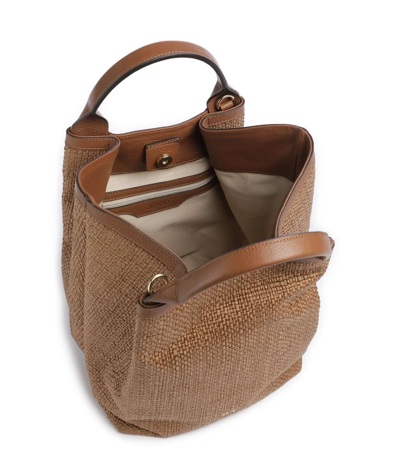 Abro Raffia Intreccio Essential Medium Handtasche caramel/cognac