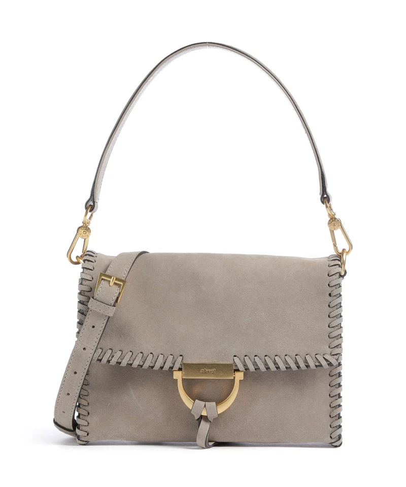 Abro Suede Temi Stitch Schultertasche siena