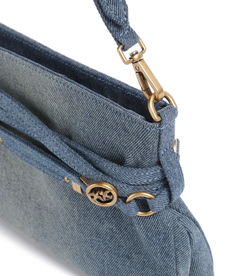 Pinko Belt Mini Schultertasche lavaggio medio/antique gold