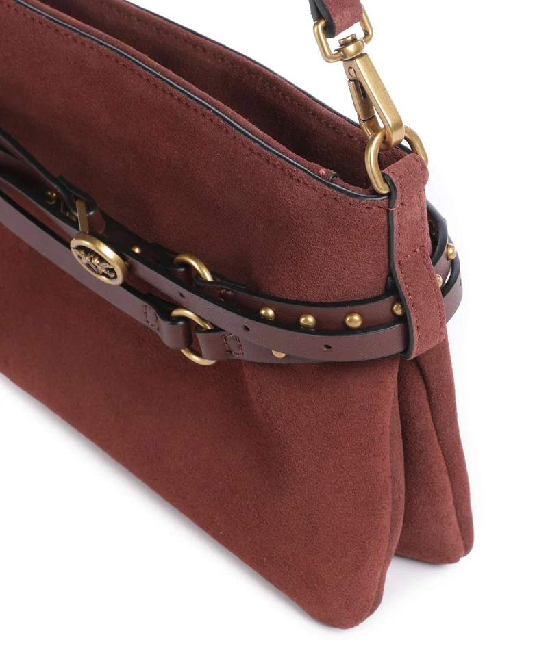 Pinko Belt Mini Schultertasche burgundy wine/antique gold