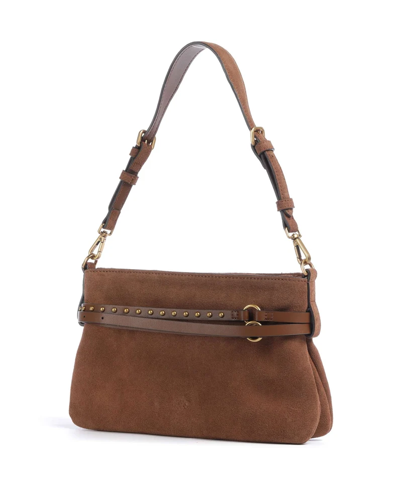 Pinko Belt Mini Schultertasche marrone/leone/antique gold