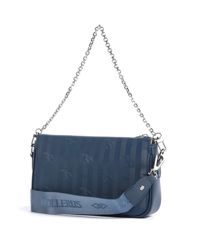 Maison Mollerus Vinerus Zell Schultertasche deep blau