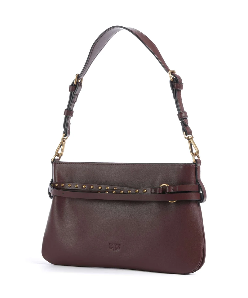 Pinko Belt Mini Schultertasche burgundy wine/antique gold