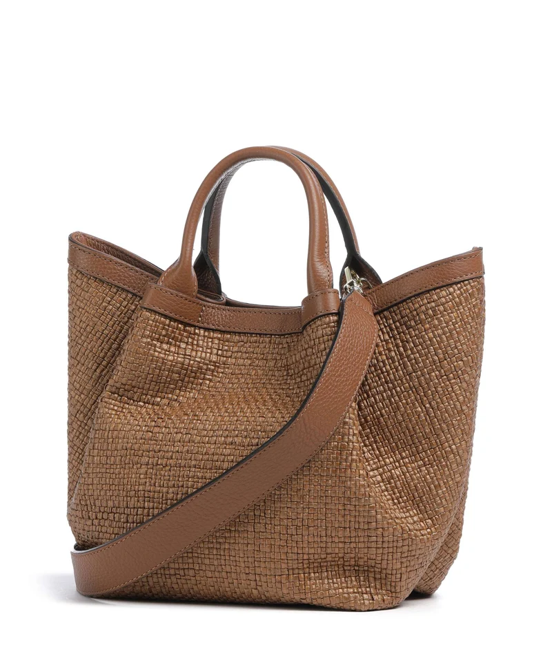 Abro Raffia Intreccio Essential Small Handtasche caramel/cognac