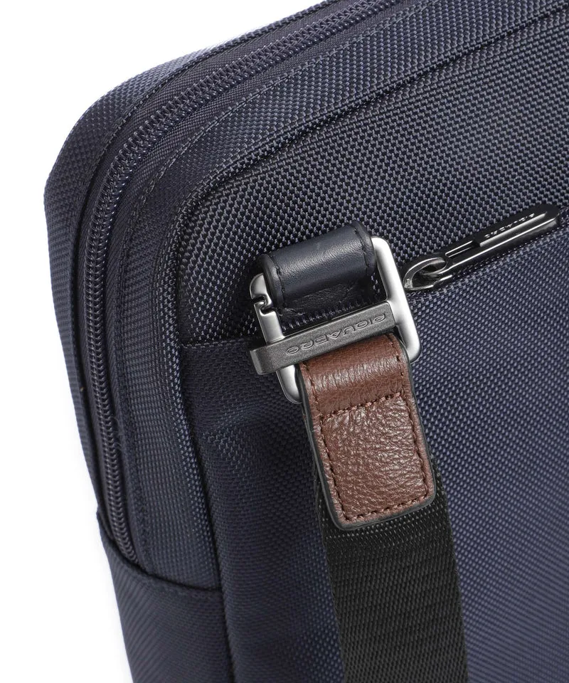 Piquadro Brief 2 Umhängetasche blue/cognac